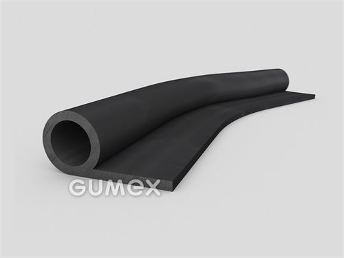 Pryžový profil tvaru "P" s dutinkou, 42x20/3mm, 60°ShA, EPDM, -40°C/+100°C, černý